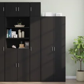 Armario estrecho madera de ingeniería negro 30x42,5x225 cm by , Sideboards - Ref: Foro24-3281260, Price: 169,56 €, Discount: %