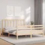 Estructura de cama con cabecero madera maciza 160x200 cm de vidaXL, Camas y somieres - Ref: Foro24-3193866, Precio: 132,92 €,...