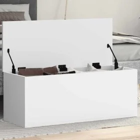 Caja de almacenaje madera de ingeniería blanco 90x35x35 cm de , Baúles de almacenamiento - Ref: Foro24-840681, Precio: 76,68 ...