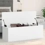 Caja de almacenaje madera de ingeniería blanco 102x35x35 cm de , Baúles de almacenamiento - Ref: Foro24-840688, Precio: 94,15...