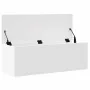 Caja de almacenaje madera de ingeniería blanco 102x35x35 cm de , Baúles de almacenamiento - Ref: Foro24-840688, Precio: 94,15...