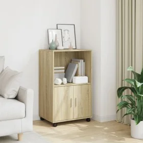 Armario con ruedas madera ingeniería roble Sonoma 55x40x91 cm by , Sideboards - Ref: Foro24-853184, Price: 67,24 €, Discount: %