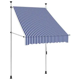 Toldo manual retráctil 100 cm azul y blanco a rayas von , Markisen - Ref: Foro24-145829, Preis: 68,18 €, Rabatt: %