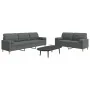 Juego de sofás con cojines 2 piezas tela gris oscuro by , Sofas - Ref: Foro24-3278336, Price: 492,89 €, Discount: %