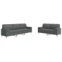 Juego de sofás con cojines 2 piezas tela gris oscuro by , Sofas - Ref: Foro24-3278336, Price: 492,89 €, Discount: %