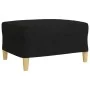 Juego de sofá 4 piezas con reposapiés y cojines tela negro by , Sofas - Ref: Foro24-3278315, Price: 738,00 €, Discount: %