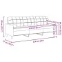 Sofá de 3 plazas con cojines tela marrón 210 cm de , Sofás - Ref: Foro24-3278204, Precio: 327,78 €, Descuento: %