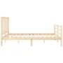 Estructura de cama con cabecero madera maciza 160x200 cm de vidaXL, Camas y somieres - Ref: Foro24-3193866, Precio: 132,92 €,...