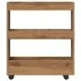 Carro de almacenaje estrecho 3 niveles madera roble artisian de , Carros de cocina y comedor - Ref: Foro24-855249, Precio: 56...