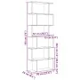Librería divisora 6 niveles madera ingeniería negra 70x24x193cm de , Librerías y estanterías - Ref: Foro24-858085, Precio: 73...