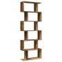Librería divisora 6 niveles madera envejecida 70x24x193 cm de , Librerías y estanterías - Ref: Foro24-858091, Precio: 84,46 €...