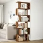 Librería divisora 6 niveles madera envejecida 70x24x193 cm de , Librerías y estanterías - Ref: Foro24-858091, Precio: 84,46 €...