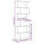 Librería divisora 6 niveles madera envejecida 70x24x193 cm de , Librerías y estanterías - Ref: Foro24-858091, Precio: 84,46 €...