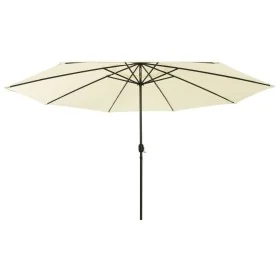 Sombrilla de jardín con luces LED arena 400 cm de , Sombrillas - Ref: Foro24-312530, Precio: 105,43 €, Descuento: %