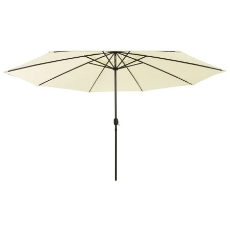 Sombrilla de jardín con luces LED arena 400 cm de , Sombrillas - Ref: Foro24-312530, Precio: 105,43 €, Descuento: %