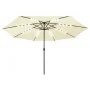 Sombrilla de jardín con luces LED arena 400 cm de , Sombrillas - Ref: Foro24-312530, Precio: 105,43 €, Descuento: %