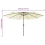 Sombrilla de jardín con luces LED arena 400 cm de , Sombrillas - Ref: Foro24-312530, Precio: 105,43 €, Descuento: %