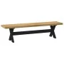 Banco comedor NOAIN patas forma X madera maciza pino de , Bancos de comedor y cocina - Ref: Foro24-4100049, Precio: 170,82 €,...