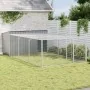 Caseta perros con corral acero galvanizado gris 197x396x110 cm de , Casetas para perros - Ref: Foro24-3214225, Precio: 383,33...