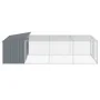 Caseta perros con corral acero galvanizado gris 197x396x110 cm de , Casetas para perros - Ref: Foro24-3214225, Precio: 383,33...