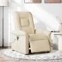 Sillón reclinable de masaje eléctrico tela color crema by , Armchairs - Ref: Foro24-3303252, Price: 289,00 €, Discount: %