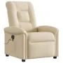 Sillón reclinable de masaje eléctrico tela color crema by , Armchairs - Ref: Foro24-3303252, Price: 289,00 €, Discount: %