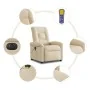 Sillón reclinable de masaje eléctrico tela color crema by , Armchairs - Ref: Foro24-3303252, Price: 289,00 €, Discount: %