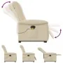 Sillón de masaje eléctrico reclinable elevable tela crema de , Sillones - Ref: Foro24-3303292, Precio: 371,55 €, Descuento: %
