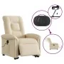 Sillón de masaje eléctrico reclinable elevable tela crema de , Sillones - Ref: Foro24-3303292, Precio: 371,55 €, Descuento: %