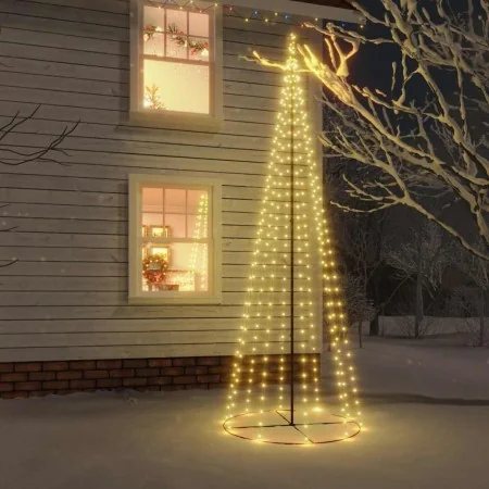 Árbol de Navidad cónico 310 LED blanco cálido 100x300 cm de , Arboles de navidad - Ref: Foro24-343490, Precio: 56,72 €, Descu...