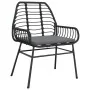 Set de comedor de jardín 7 piezas cojines ratán sintético negro de , Conjuntos de jardín - Ref: Foro24-3334552, Precio: 493,3...