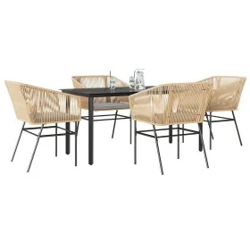 Juego de comedor jardín 5 piezas cojines ratán sintético marrón de , Conjuntos de jardín - Ref: Foro24-3334621, Precio: 445,3...