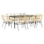 Juego comedor jardín 9 pzas cojines ratán sintético marrón de , Conjuntos de jardín - Ref: Foro24-3334512, Precio: 611,49 €, ...