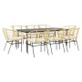 Juego comedor jardín 9 pzas cojines ratán sintético marrón de , Conjuntos de jardín - Ref: Foro24-3334512, Precio: 611,49 €, ...