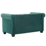 Sofá chesterfield de 2 plazas de terciopelo 146x75x72 cm verde de , Sofás - Ref: Foro24-247149, Precio: 427,17 €, Descuento: %