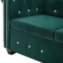 Sofá chesterfield de 2 plazas de terciopelo 146x75x72 cm verde de , Sofás - Ref: Foro24-247149, Precio: 427,17 €, Descuento: %