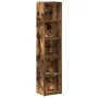 Estantería para CD 2 uds madera roble ahumado 21x16x93,5 cm by , CD and DVD storage - Ref: Foro24-815318, Price: 51,24 €, Dis...
