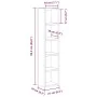 Estantería para CD 2 uds madera roble ahumado 21x16x93,5 cm by , CD and DVD storage - Ref: Foro24-815318, Price: 51,24 €, Dis...