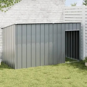 Caseta perros con tejado acero galvanizado gris 196x91x110 cm de , Casetas para perros - Ref: Foro24-172575, Precio: 206,23 €...