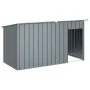 Caseta perros con tejado acero galvanizado gris 196x91x110 cm de , Casetas para perros - Ref: Foro24-172575, Precio: 206,23 €...