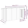 Caseta perros con tejado acero galvanizado gris 196x91x110 cm de , Casetas para perros - Ref: Foro24-172575, Precio: 206,23 €...