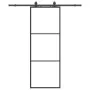 Puerta corredera con juego herrajes negro 76x205 cm ESG vidrio de , Puertas - Ref: Foro24-3375781, Precio: 214,67 €, Descuent...