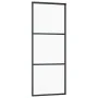 Puerta corredera con juego herrajes negro 76x205 cm ESG vidrio de , Puertas - Ref: Foro24-3375781, Precio: 214,67 €, Descuent...