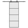 Puerta corredera con juego herrajes negro 76x205 cm ESG vidrio de , Puertas - Ref: Foro24-3375797, Precio: 229,38 €, Descuent...