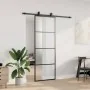 Puerta corredera con juego herrajes negro 76x205 cm ESG vidrio de , Puertas - Ref: Foro24-3375797, Precio: 229,38 €, Descuent...