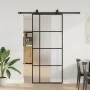Puerta corredera con set herrajes negro 90x205 cm vidrio ESG by , Doors - Ref: Foro24-3375811, Price: 326,05 €, Discount: %