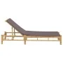 Tumbona con cojines 55x199x30 cm bambú by , Loungers - Ref: Foro24-4108227, Price: 200,16 €, Discount: %