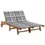 Tumbona de jardín 2 personas y cojines madera maciza de acacia by , Loungers - Ref: Foro24-3061388, Price: 398,57 €, Discount: %