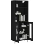 Aparador alto madera contrachapada negro 69,5x34x180 cm by , Sideboards - Ref: Foro24-3189310, Price: 147,55 €, Discount: %