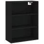 Aparador alto madera contrachapada negro 69,5x34x180 cm by , Sideboards - Ref: Foro24-3189310, Price: 147,55 €, Discount: %